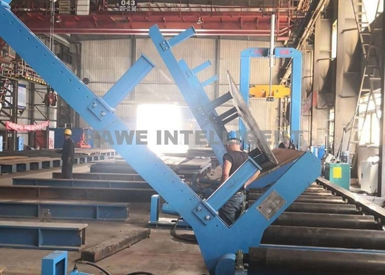 Web Height 200-1500mm H Beam Assembling Machine With Flipping Device