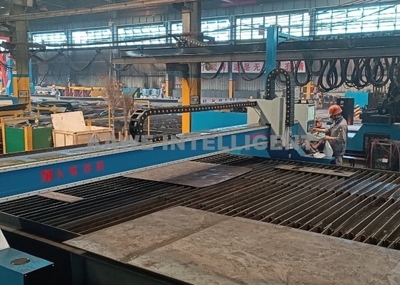 Large Span Gantry CNC Plasma Cutting Machine Plasma Metal Cutting Table 200mm Torch