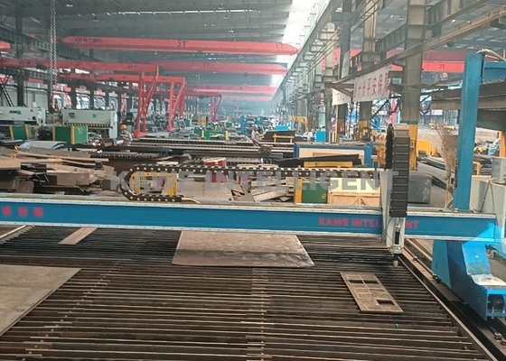 Large Span Gantry CNC Plasma Cutting Machine Plasma Metal Cutting Table 200mm Torch